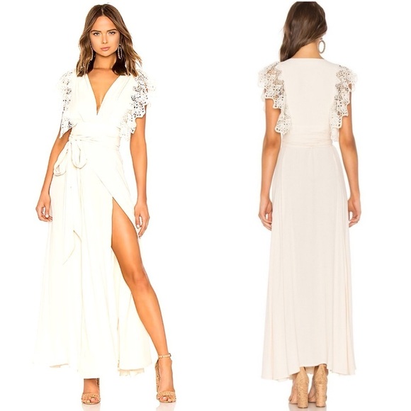 Jen's Pirate Booty Dresses & Skirts - NWT Jen’s Pirate Booty White Poppy Wrap Dress in Naturale Lace